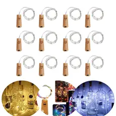 Kit 10 Fio de Fada Rolha Led COLORIDO 2m Luminária Decoração Atacado
