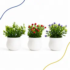 3 Mini Vasinhos Para Decoração Enfeite Prateleira Sala