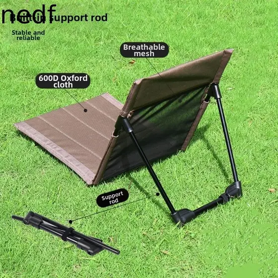 Cadeira De Acampamento Dobrável NEDFS , Almofada De Encosto Confortável De Tecido Oxford , Cadeiras De Praia Ao Ar Livre
