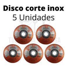 5 Unidades Disco Corte Ferro/inox/alumínio Alto Rendimento 1mm De Espessura Melhor Acabamento - Esmerilhadeira Lixadeira