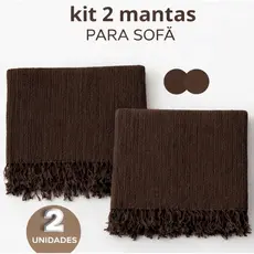 Kit 2 Mantas Para Sofá ou Cama Luxo 2,10x1,20 Tipo Capa Protetora