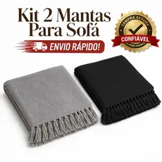 Kit 2 Mantas para Sofá 2,10x1,20 100% Algodão Decorativa Capa Protetora