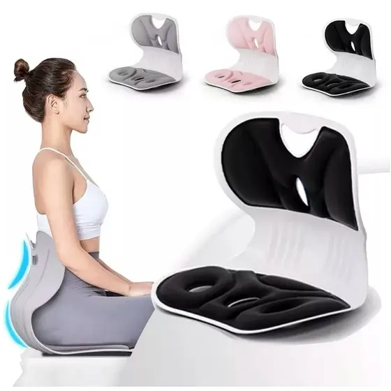 Almofada Ergonomica S Suporte Lombar Corrige Postura Conforto para Longas Horas Sentado
