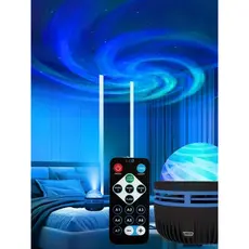 Aurora Galaxy Projetor Northern Lights World 14 Cores calmantes Starry Sky Colorful Spin Party