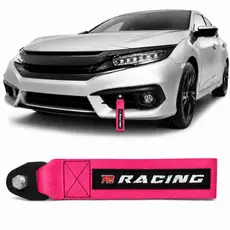 Tow Strap Hook Cinta de Reboque  com Engate Parafusado - Rosa