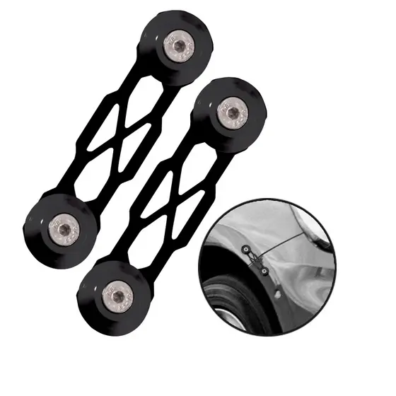 Trava de Para-choque Chapa Preta Anilha Preta - Acessório de Estilo Automotivo - Decorativa