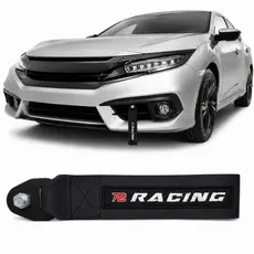Tow Strap Hook Cinta de Reboque  com Engate Parafusado - Preto
