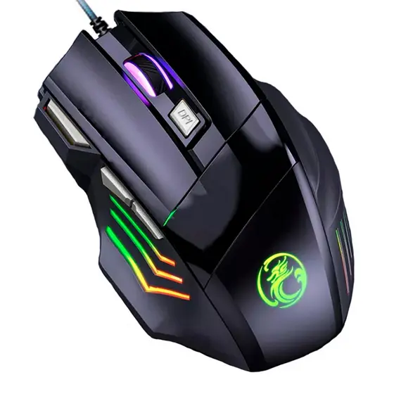 Mouse Gamer Para Jogo 3200dpi Profissional Ergonômico com fio Óptico LED RGB USB PC Videogame