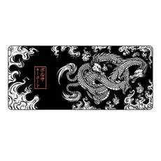 Mouse Pad Gamer Extra Grande Profissional 90x40 Deskpad Preto Ergonômico Speed Dragão - Titorion
