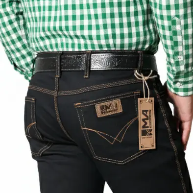 Calça Masculina Country  Elastano Para Serviço Tradicional Barata Reforçada Para Trabalho Rodeio