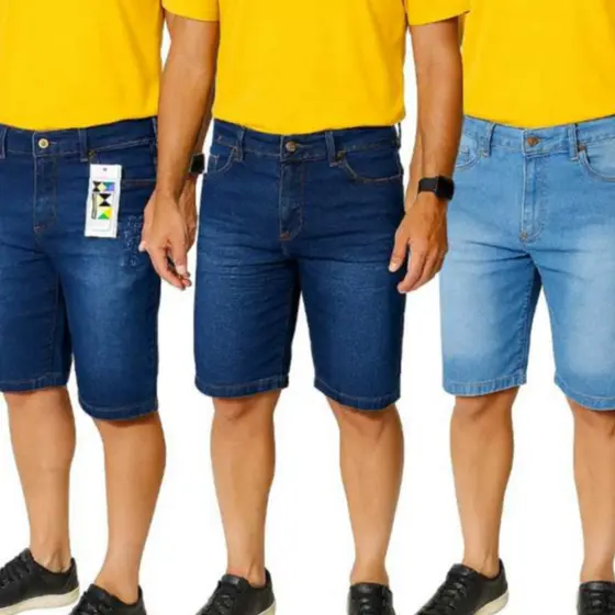 Bermuda Masculina Jeans com Elastano Direto da Fabrica Barata do 36 ao 56