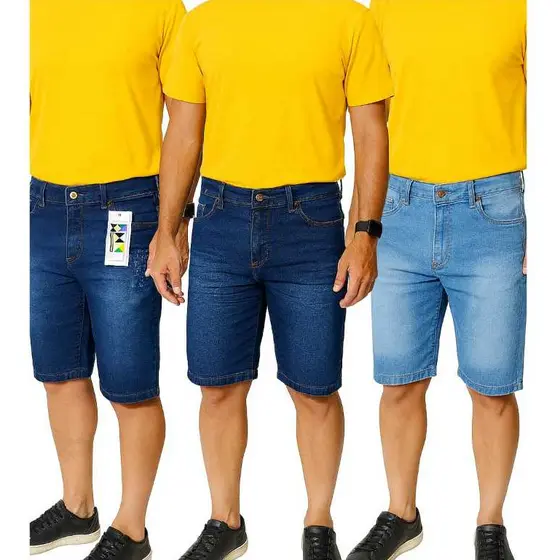 Bermuda Jeans Masculina Elastano Promoção Barata Direto da Fabrica