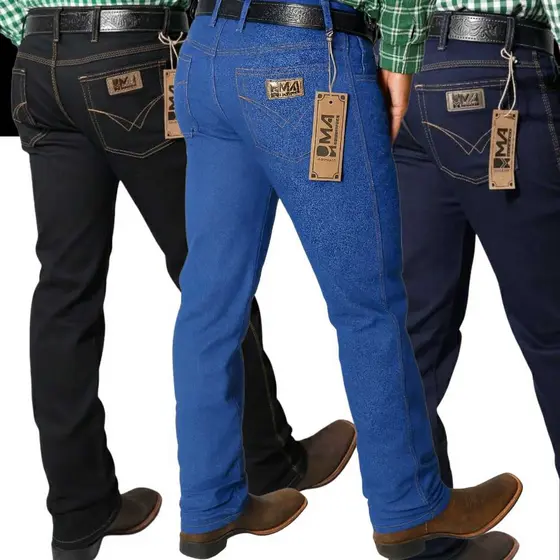 Kit 2 Calça Country Masculina Com Elastano Tradicional Para Rodeio do 36 ao 56