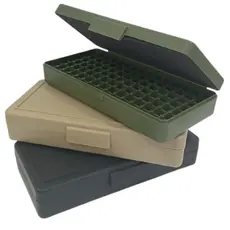 Caixa Porta 100 Munições Calibre .38TPC 9mm .40 .380 7,65 Verde Militar Preto Coyote Não Compativel com 38