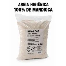 Areia Higiênica 100% biodegradável para gatos nova cat