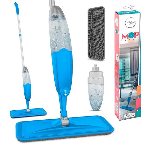 Esfregão Inteligente Mop Spray Cabo Inox Limpeza De Piso Reservatorio 350 ml Art House