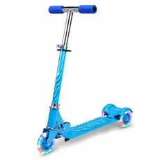 Patinete Azul Radical Infantil Regulável E Dobrável Para Crianças - Unitoys