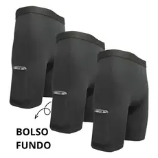 Kit Short Térmico Academia, Crossfit, Bermuda de Compressão Masculina Treino 1 2 3