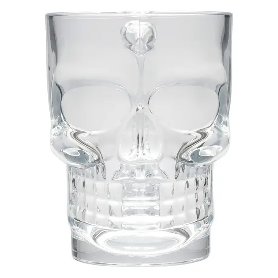 Caneca Caveira De Vidro Chopp Bebidas Festa 510 ML Com Alça Reforçada - Mimo Style