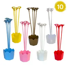 Centro de Mesa Aniversário  Cachepot Suporte Pega Balão C/10