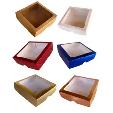 Caixinhas de Presente com visor para doces 15x15x4 10 un