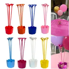 Centro de Mesa Aniversário Cachepot Suporte Pega Balão C/5