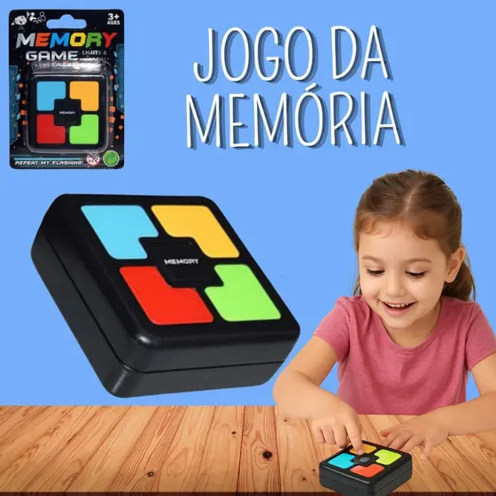 Jogo Memória Eletrônico Infantil Quatro Cores Genius Sons e Luzes Lembrancinha Dia das Crianças