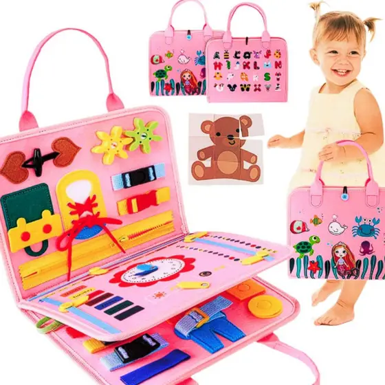 Maleta Montessori Livro Atividade Sensorial Infantil Educacional Menino Menina
