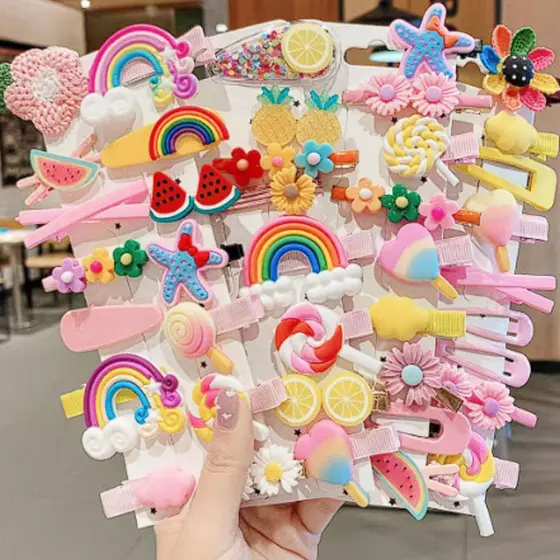 Presilhas De Cabelo Infantil Penteado Fofinha Menina 14 Pçs