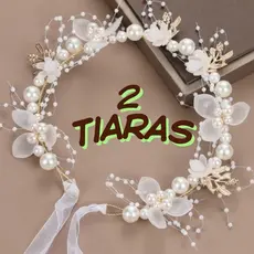 2 Tiaras Daminha de  Honra Infantil Casamento Penteado Noiva Ensaio Fotográfico Batizado Festa Casamento