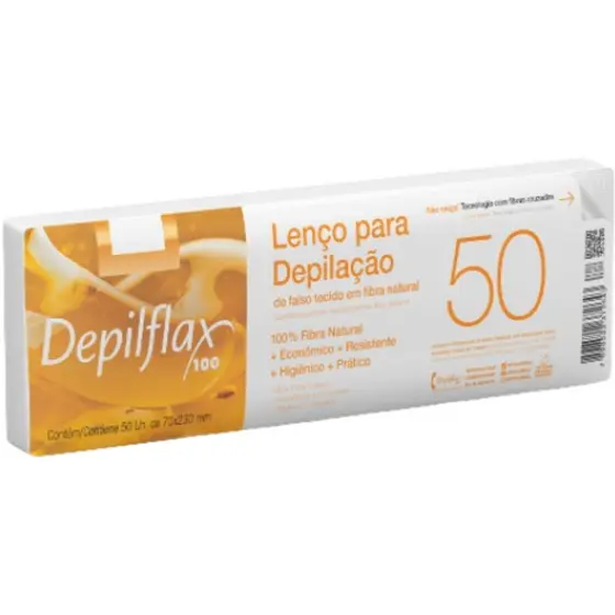 DEPILFLAX LENÇO PARA DEPILAÇÃO COM 50 UN