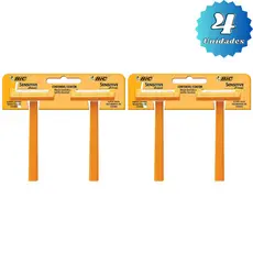 KIT C/2 - 4 UNIDADES APARELHO DE BARBEAR BIC SENSITIVE SHAVER