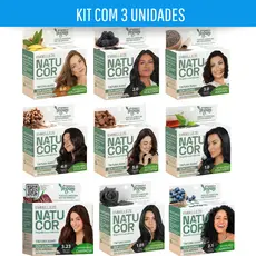 Kit 3 Unidades Tinta de Cabelo Natucor Film - Escolha sua Cor Preferida!