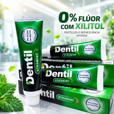 KIT CREME DENTAL DENTIL SEM FLUOR COM XILITOL 70G ADULTO