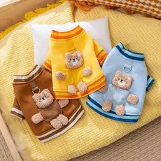 Inverno Roupas Para Cães Pequenos Bonito Urso Cão Casaco De Luxo Filhote De Cachorro Jaqueta Ao Ar Livre Gato Pet Chihua