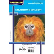 Papel Fotográfico Adesivo A4 Glossy 130g Masterprint