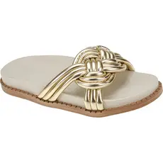 Sandália Feminina Papete Rasteira Chinelo Social Slide Enfeite Nó Confortável Moda Verão Tendencia