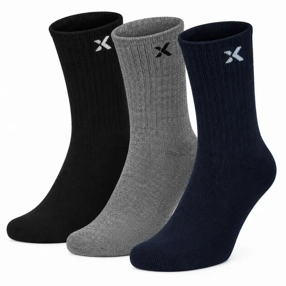 Kit 15 Pares de Meias Algodão Cano Longo Unissex Masculina e Feminina Confortável Tamanho 39 ao 43 Dia a Dia