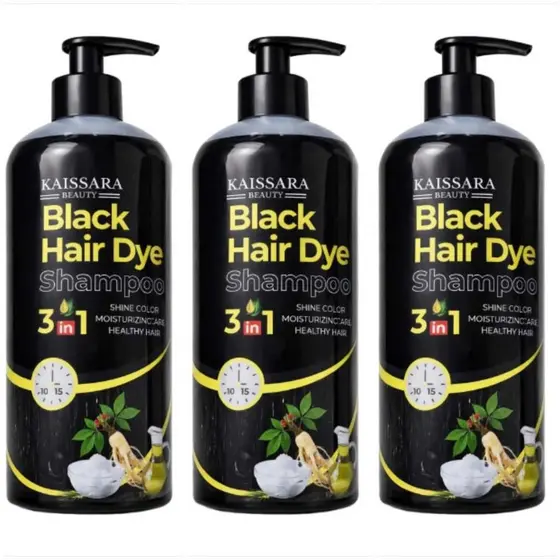KIT 3 SHAMPOO ESCURECEDOR 500ML ESCURECIMENTO CAPILAR COM EXTRATO HIDRATANTE PROFUNDO E REPARADOR