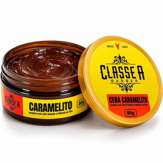 KIT 3 POMADAS PASTA MODELADORA CARAMELITO 80G CLASSE A