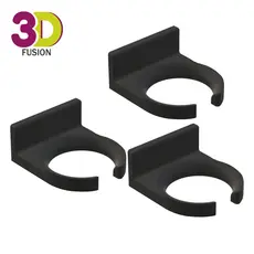 Kit 3 Suportes De Parede P/ Secador De Cabelo Universal c/ Parafusos