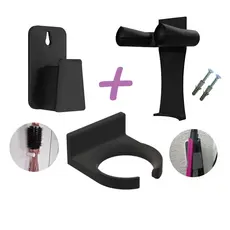 Kit Suporte para Escova Secadora + Secador de Cabelo + Chapinha