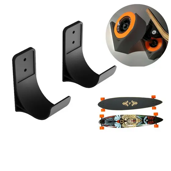 Par de Suportes de Parede para Skate/Longboard Universal até 90mm