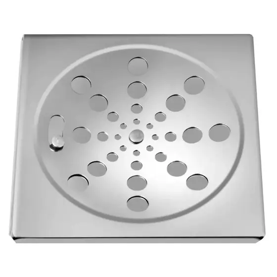 Ralo Grelha Quadrado Inox 9x9 Com Sistema de Fechamento (Abre e Fecha)