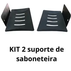 KIT 2 SABONETEIRAS DE AÇO INOX PRETO FOSCO LUXUOSO DE BANHEIRO RESISTENTE FÁCIL INSTALAÇÃO