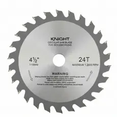 Disco De Serra Circular Madeira 4.1/2 115mm 24 Dentes Knight - Alta Precisão Profissional 12000 Rpm