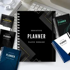 Agenda Planner 2026 Personalizada Masculina Anual - com Controle Financeiro Mensal Semanal Anual