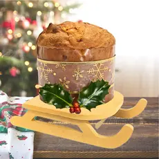 Porta Panetone Trenó Papai Noel MDF Decoração Natalina Mesa Posta Natal