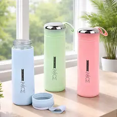 Garrafa de Água 400ml Vidro Squeze de Vidro