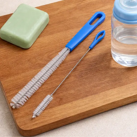 Kit 02un Escova Flexível Limpeza Canudo Inox Ecológico